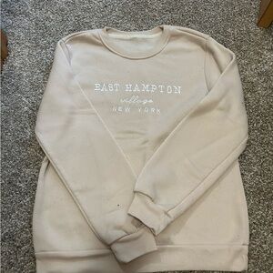 SHEIN Cream Crew Neck Sweater